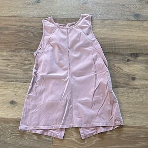 Athleta Mauve Tank Top split open back size small